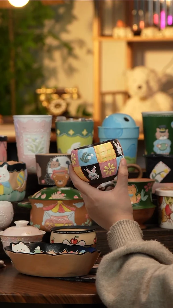 杯子瓷A167景德镇原创手工陶瓷