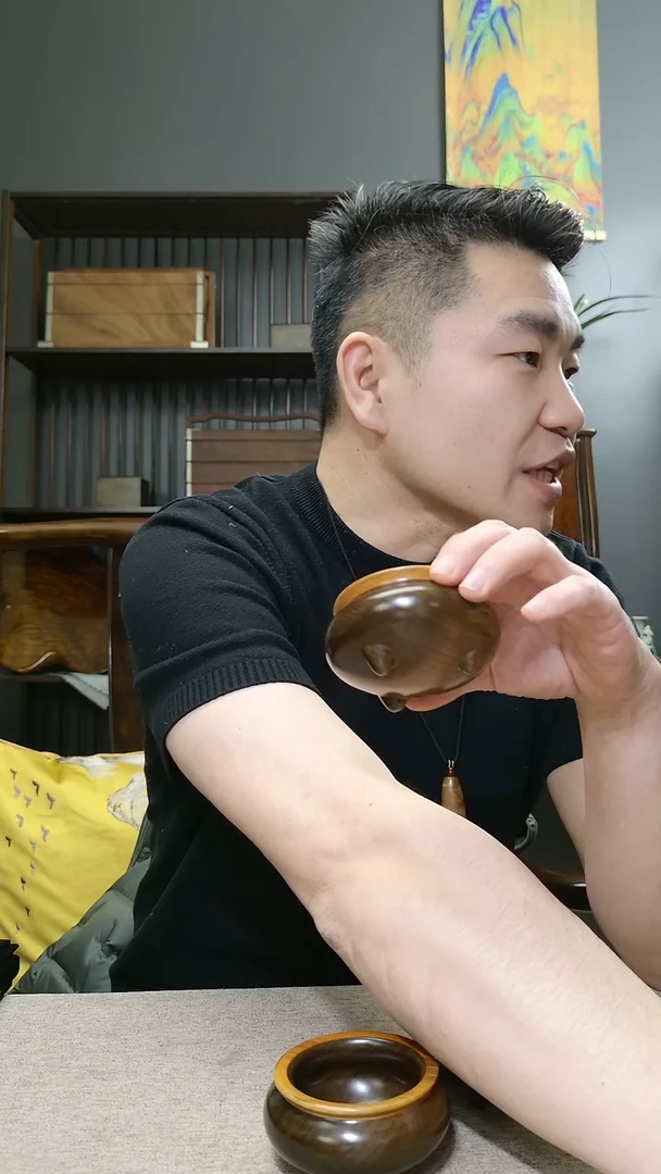 金丝楠一****生金丝楠木香炉摆件