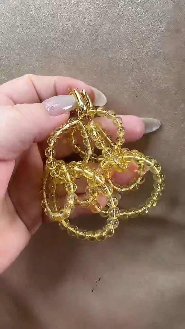琥珀颈饰未镶嵌耳环