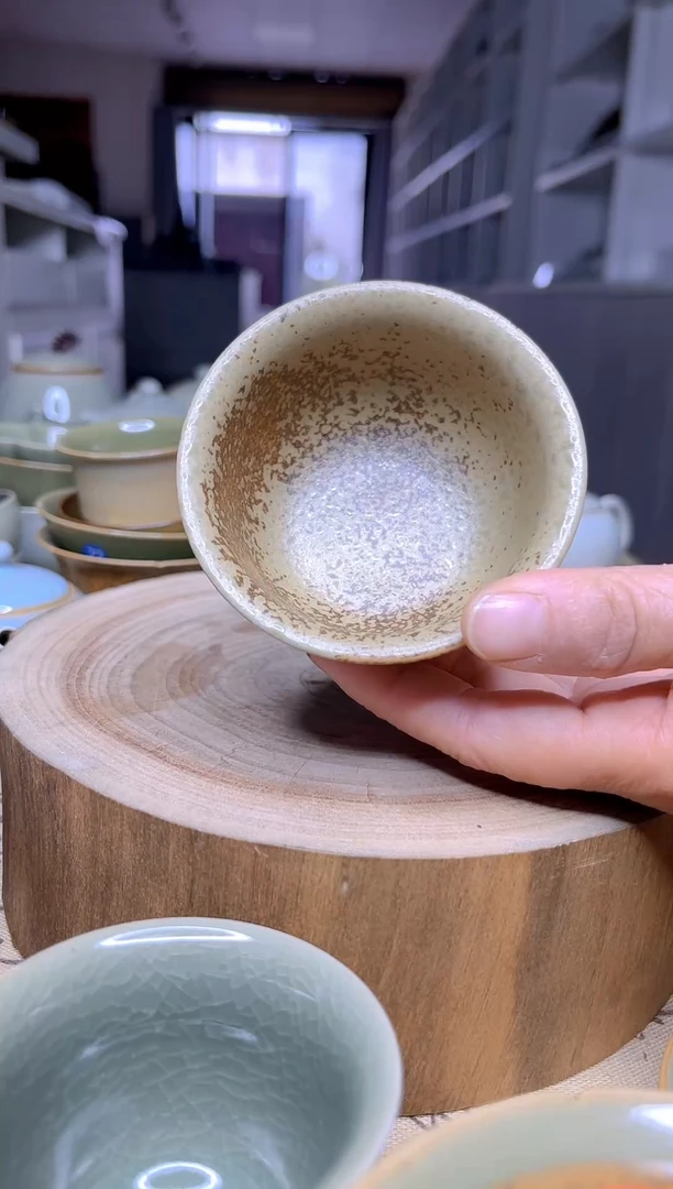杯子原生态原矿草木灰压手