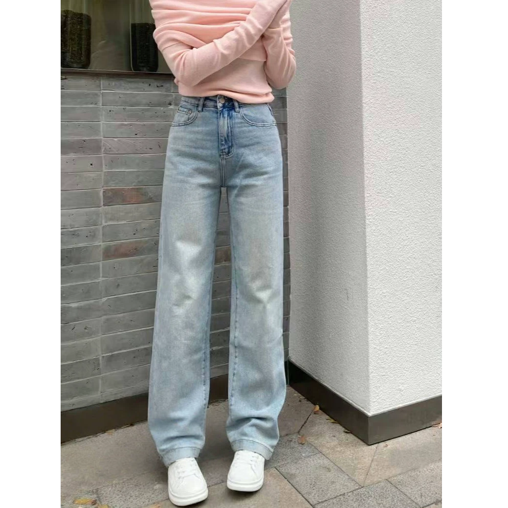 法熙【FRATCRSE】窄版直筒裤25年春季后口袋刺绣百搭遮肉显瘦18074