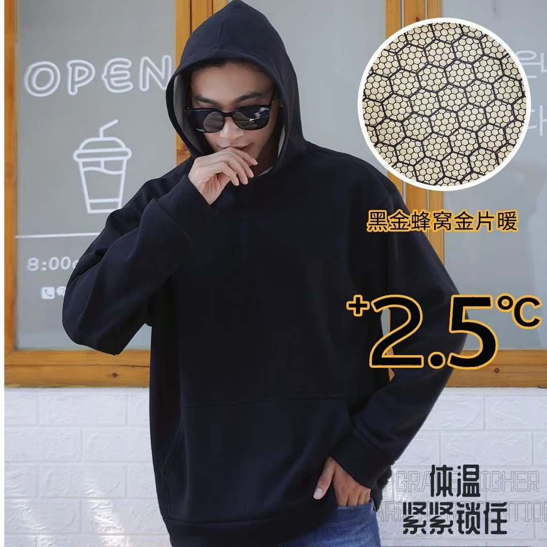 【王哥精选】2025新款潮牌简约纯色连帽卫衣-313