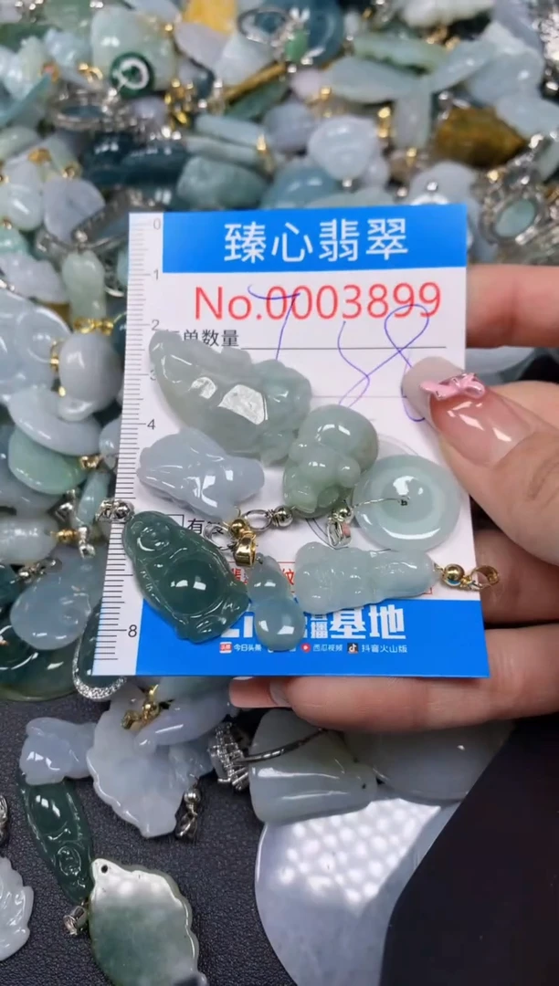 【闪购商品】翡翠颈饰未镶嵌含绳0003899