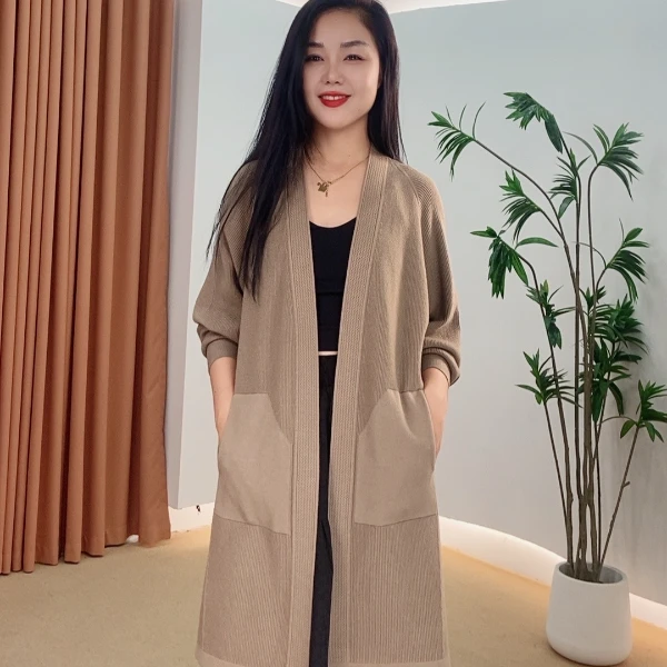 610上衣扎花夏季时尚中长款气质毛针织衫长款防晒休闲