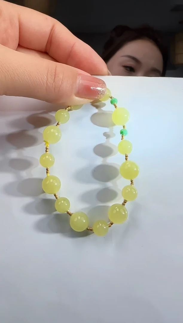 手链18K金镶嵌和田玉1