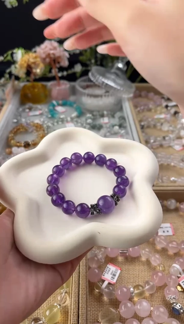 紫晶手链未镶嵌紫水晶设计款手链多样性发其一