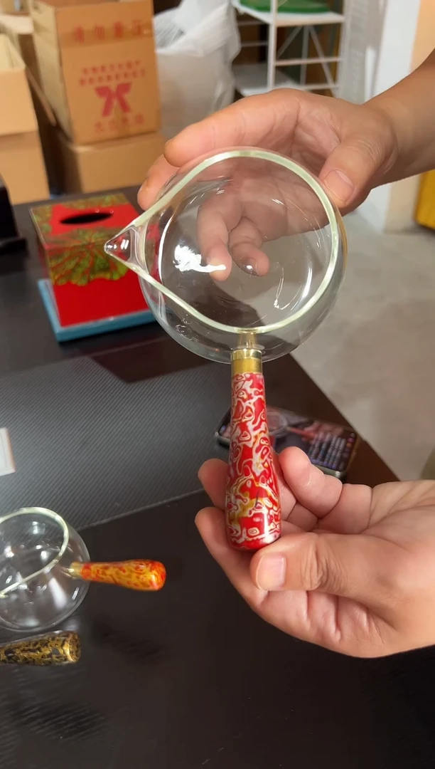 红银大漆把手公道杯（微瑕）-太古大漆