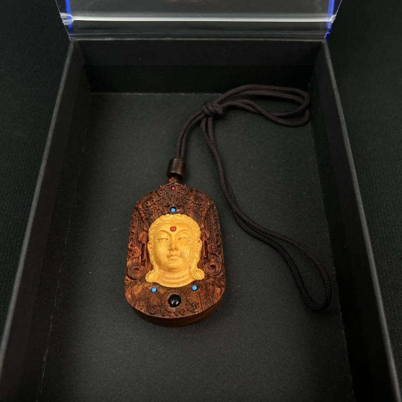 小叶紫檀度母观音佛牌-LQ62