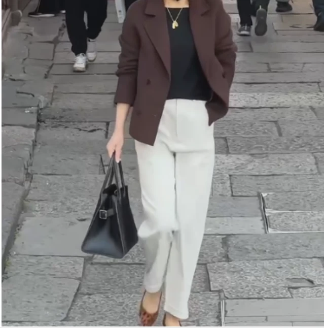 2025夏季新款网红同款洋气减龄气时尚外套休闲裤子百搭O9