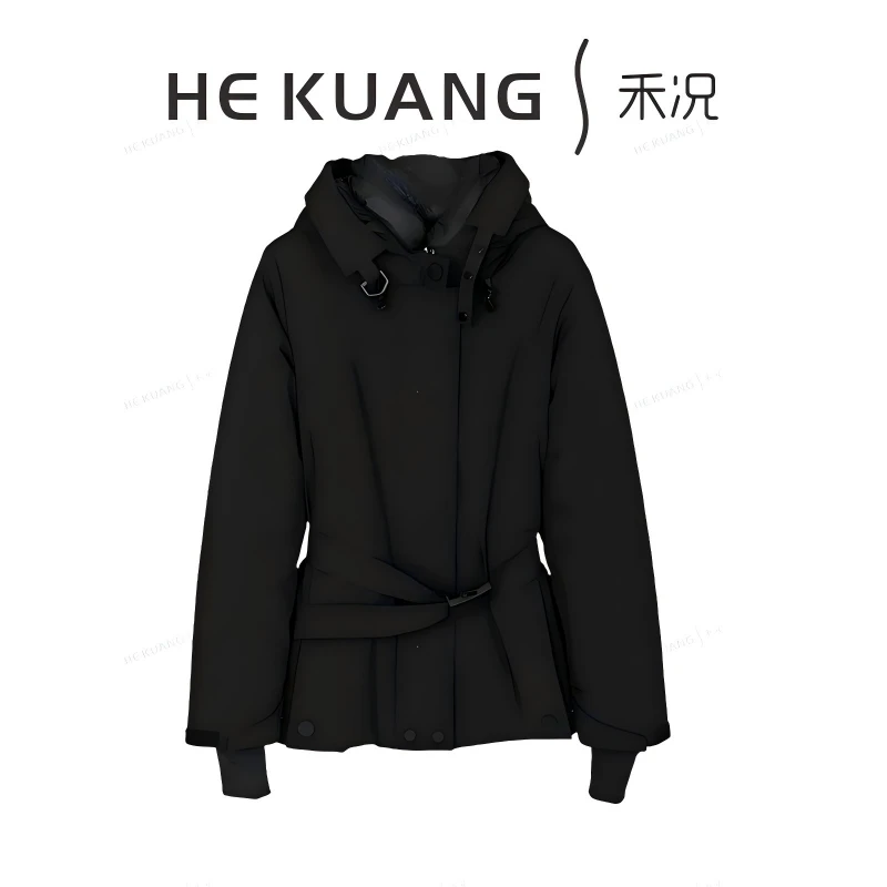 禾况HEKUANG【夜风岚语】鹅绒防风显瘦高级感绒羽绒服