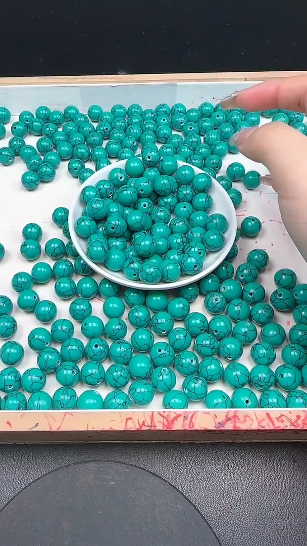 未镶嵌菱锰矿珠宝半成品绿松N1172卡12MM散珠10颗