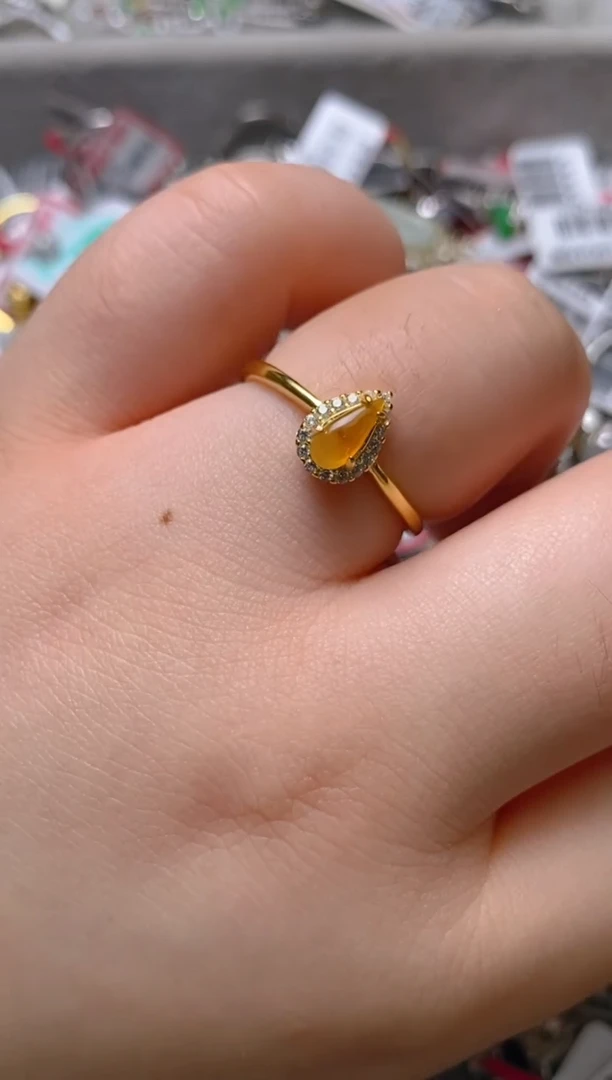 银S925镶嵌戒指翡翠百内无证书