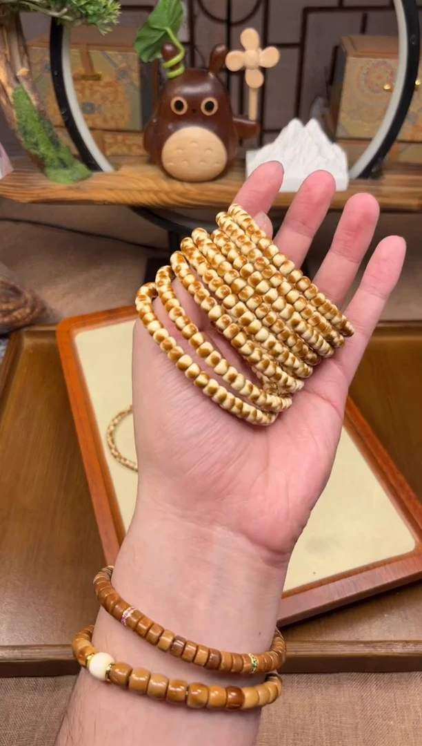 手串紫金鼠6*5纯肉实心花皮