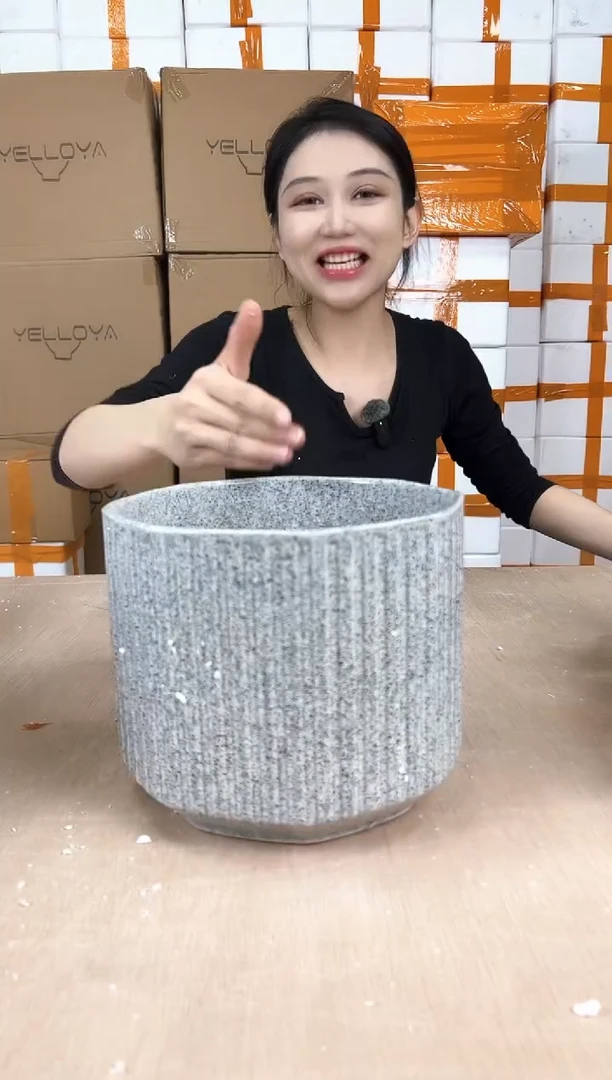 六角大理石纹灰色中号22x18