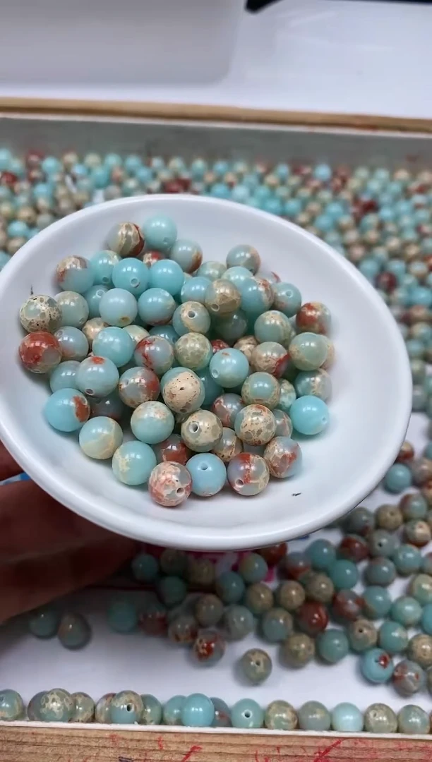 玛瑙/玉髓散珠未镶嵌B726 寿山 石8mm30颗9元