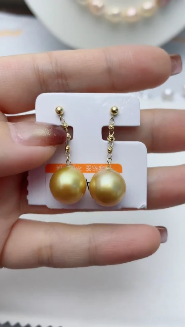 【闪购商品】海水珍珠耳饰18K金镶嵌W13