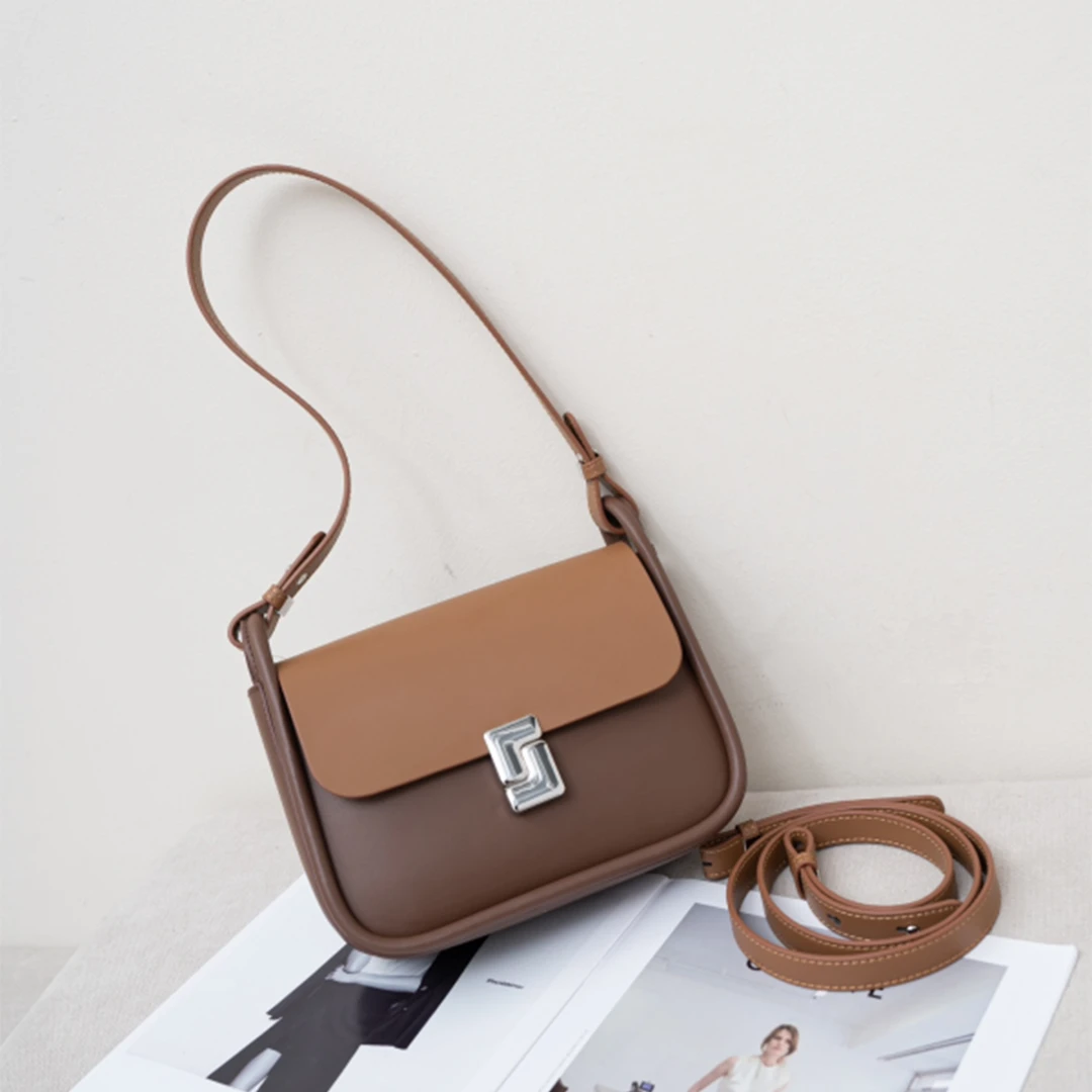 【洛洛定制】J-6128-杏咖轻奢时尚百搭新款女包