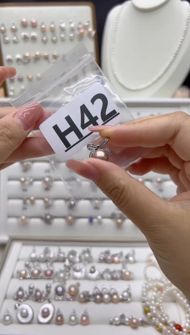 银S925镶嵌淡水珍珠珠宝奇石(****yH42