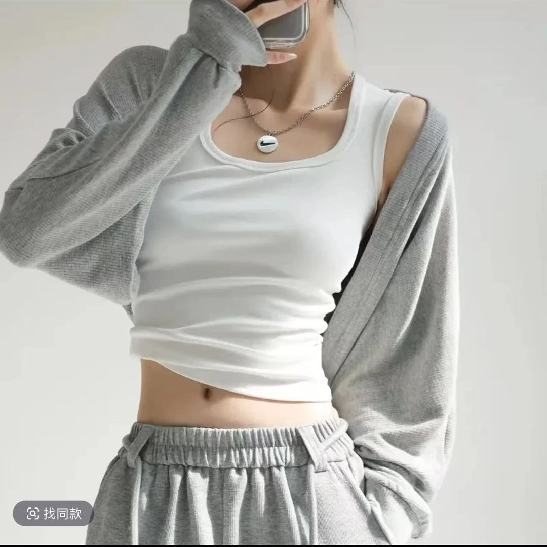 打底内搭通勤显瘦背心运动短款百搭薄款