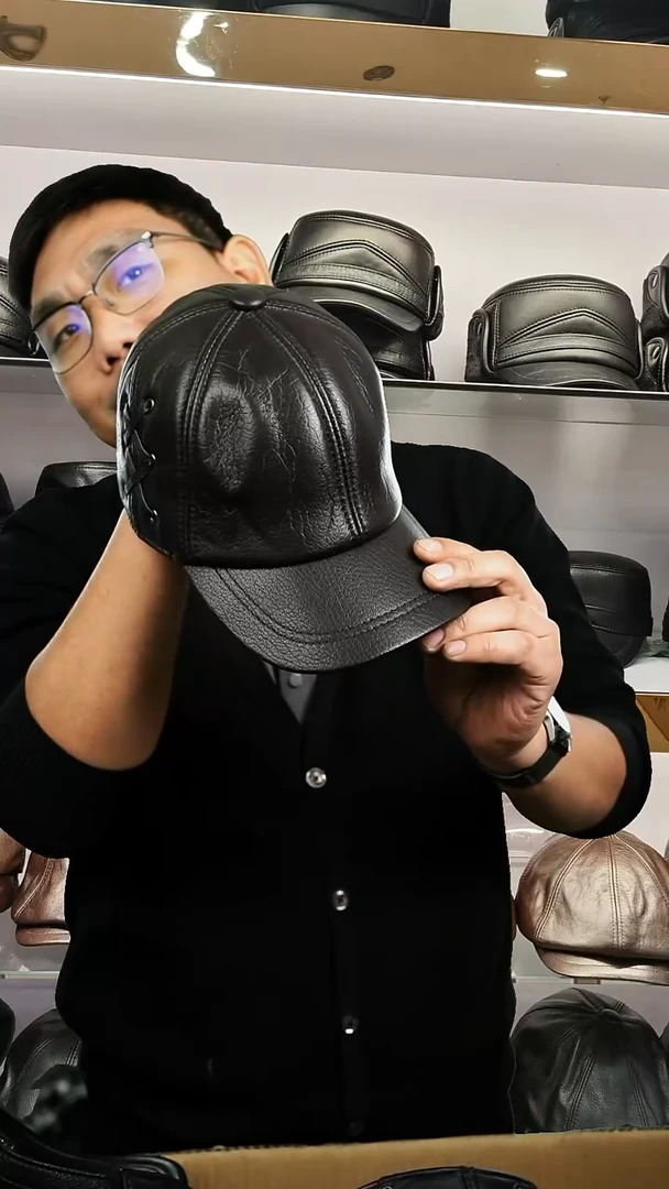 纯棉真皮帽子002