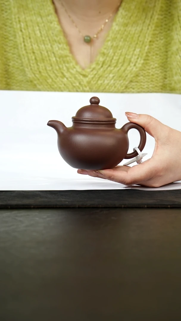 茶壶紫砂寿珍掇球桂花紫泥180cc