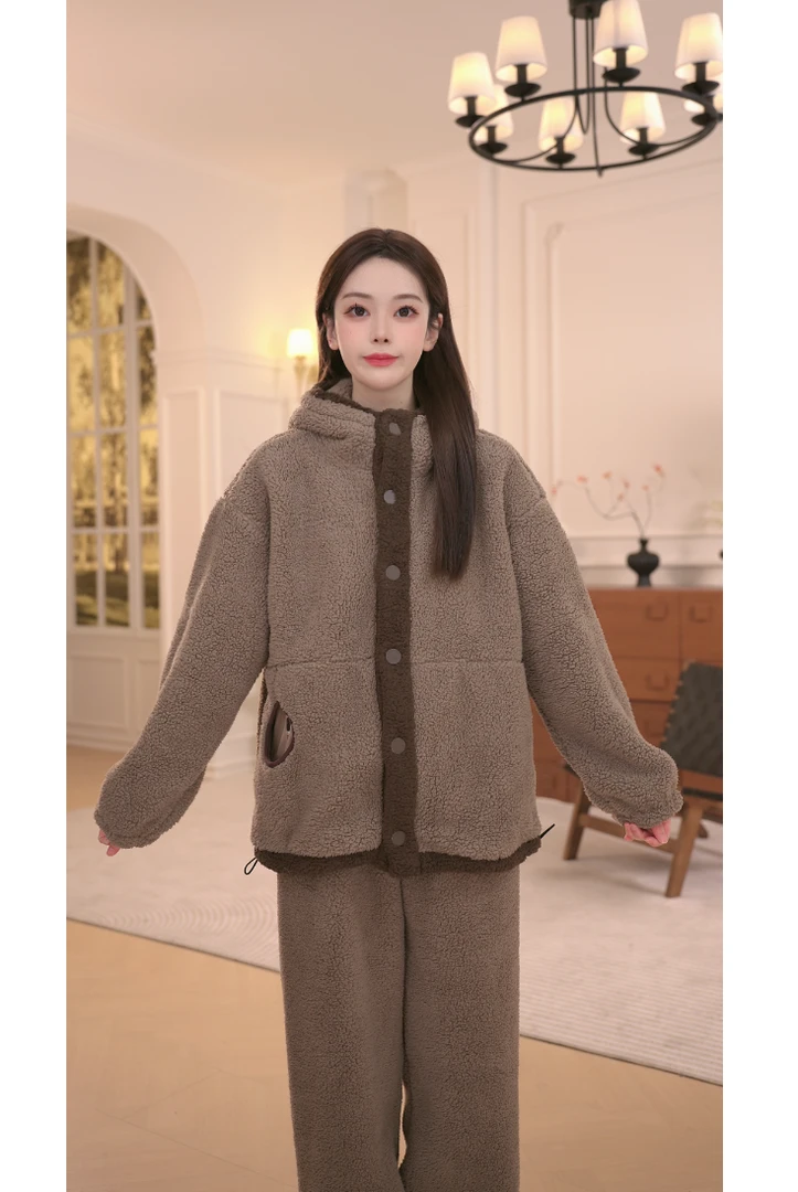 DM【巧克力喵喵】冬季加厚热力绒保暖过冬家居服XNNN