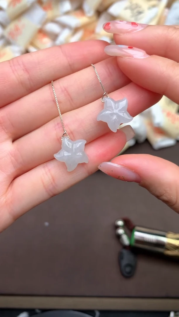 【闪购商品】翡翠耳饰银S925镶嵌(多样性发货)1对