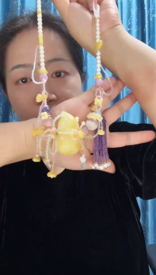 蜜蜡项链未镶嵌蜜蜡葫芦项链