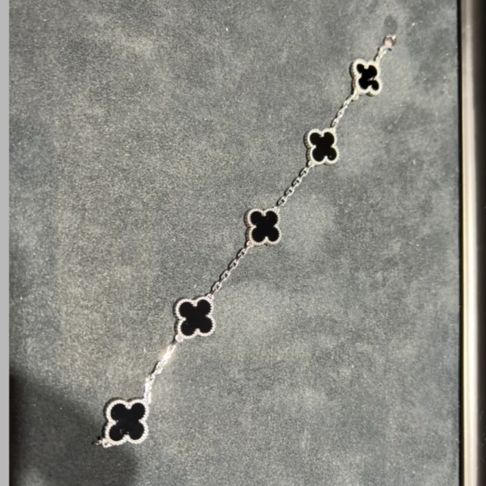 18k白黑色五花手链