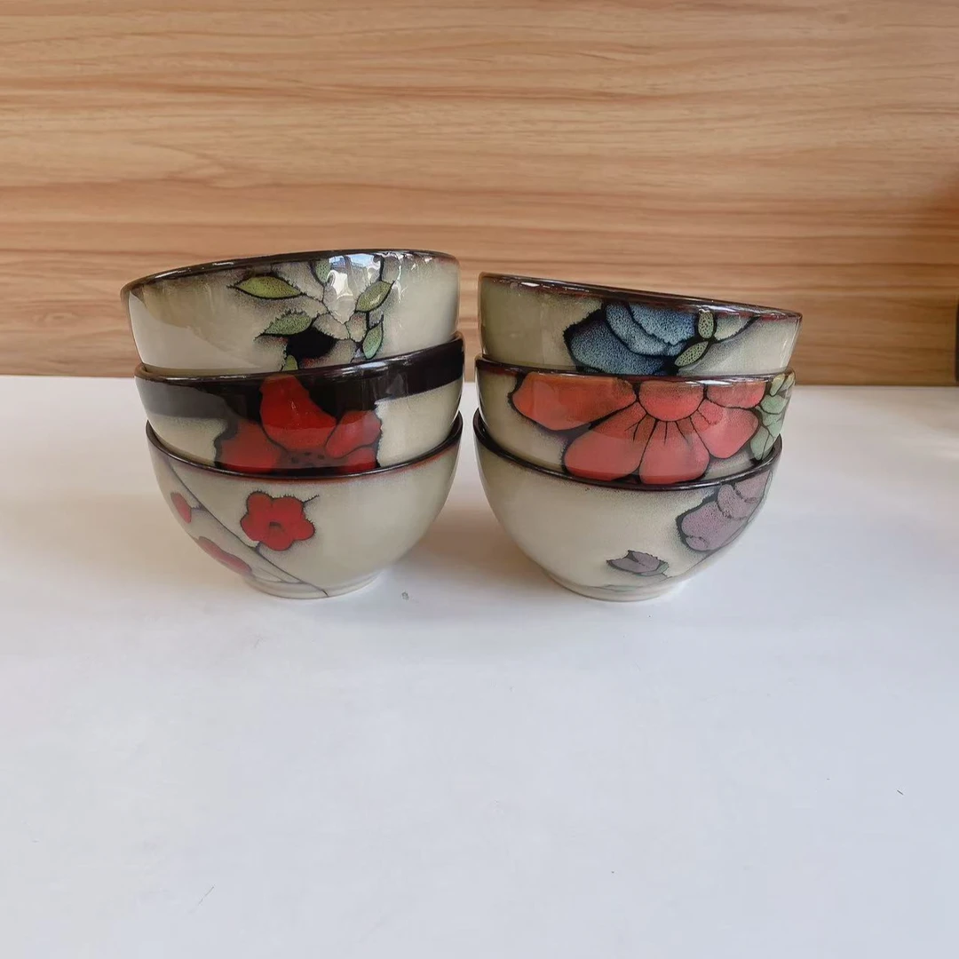 利利家窑变釉4.8英寸混搭六只混搭图片款活动价