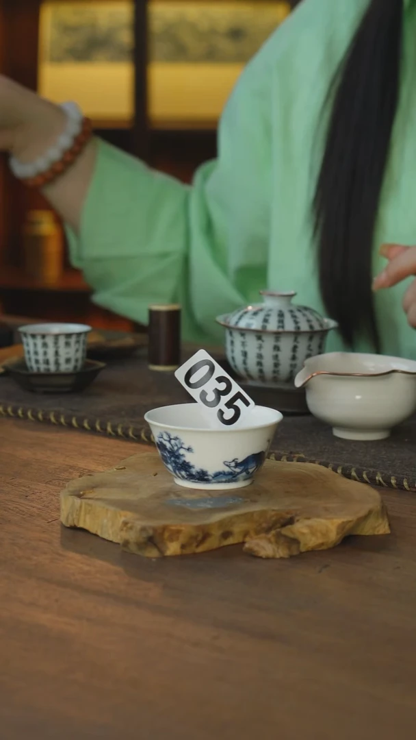 青花牧牛杯...035