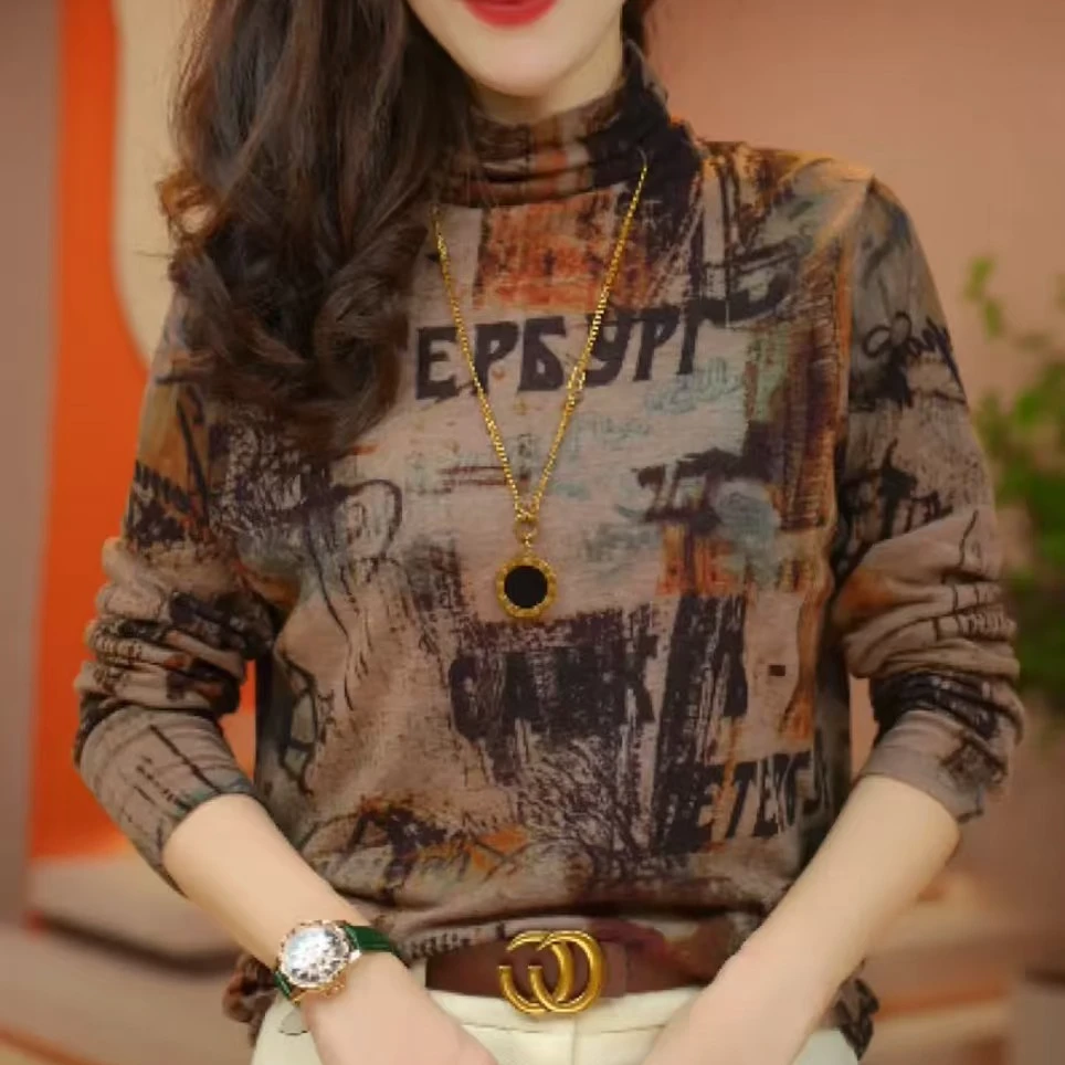 新款字母时尚打底小衫