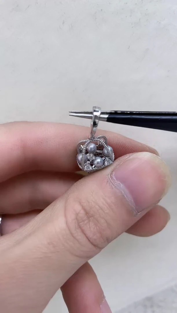 颈饰银S925镶嵌海水珍珠