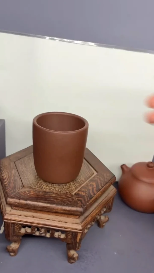 茶壶紫砂台西紫泥 直筒杯