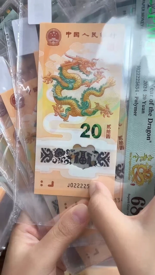 塑料24年龙钞九龙令J02222头（4）-PMG68