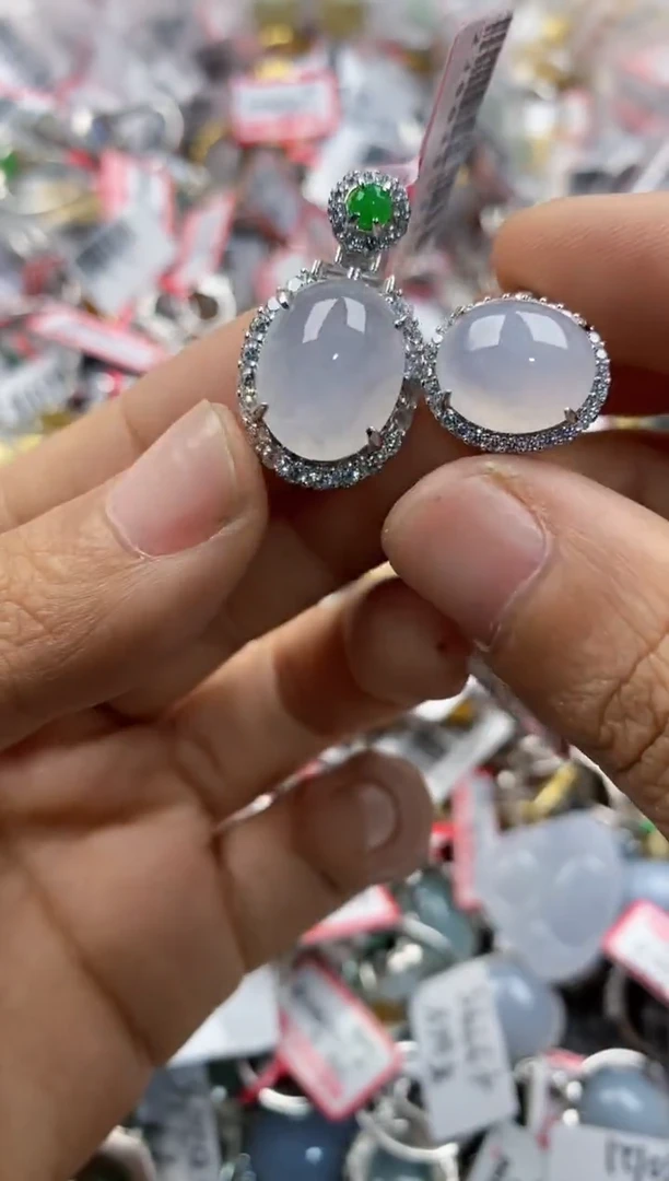 银S925镶嵌戒指翡翠999            5