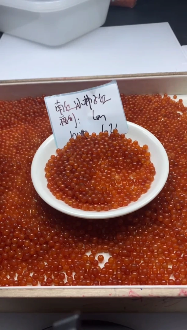 【闪购商品】玛瑙/玉髓颈饰未镶嵌w1531南红冰柿子4mm*100颗