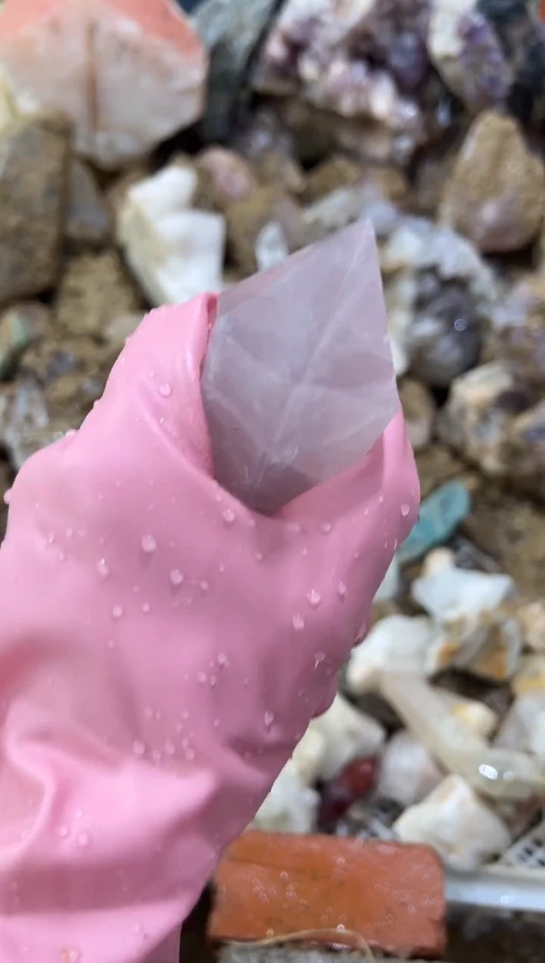 未镶嵌大型摆件（非配饰）水晶粉水晶权杖 849