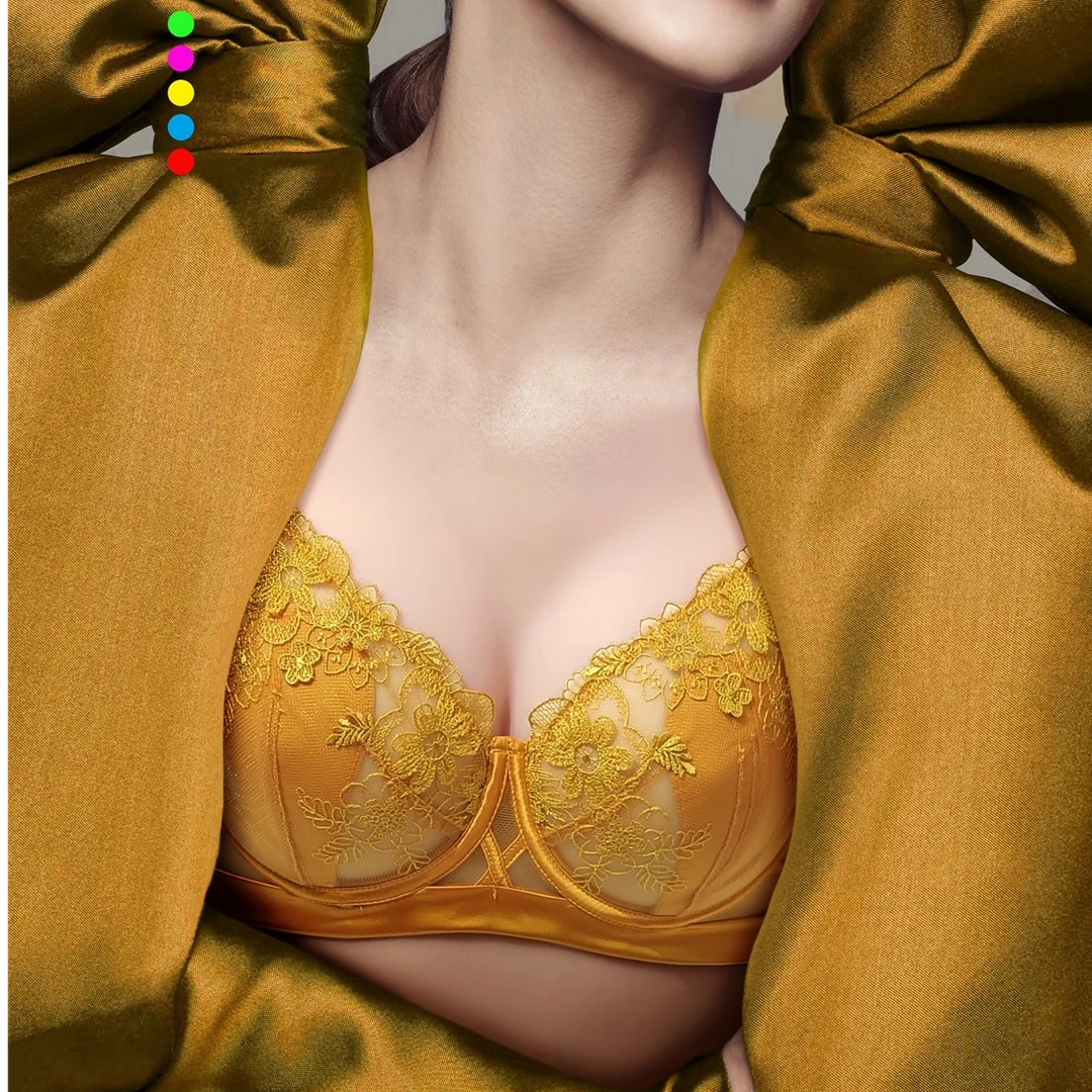 小花朵内衣女小胸大胸女士迷人收副乳显瘦性感文胸82321