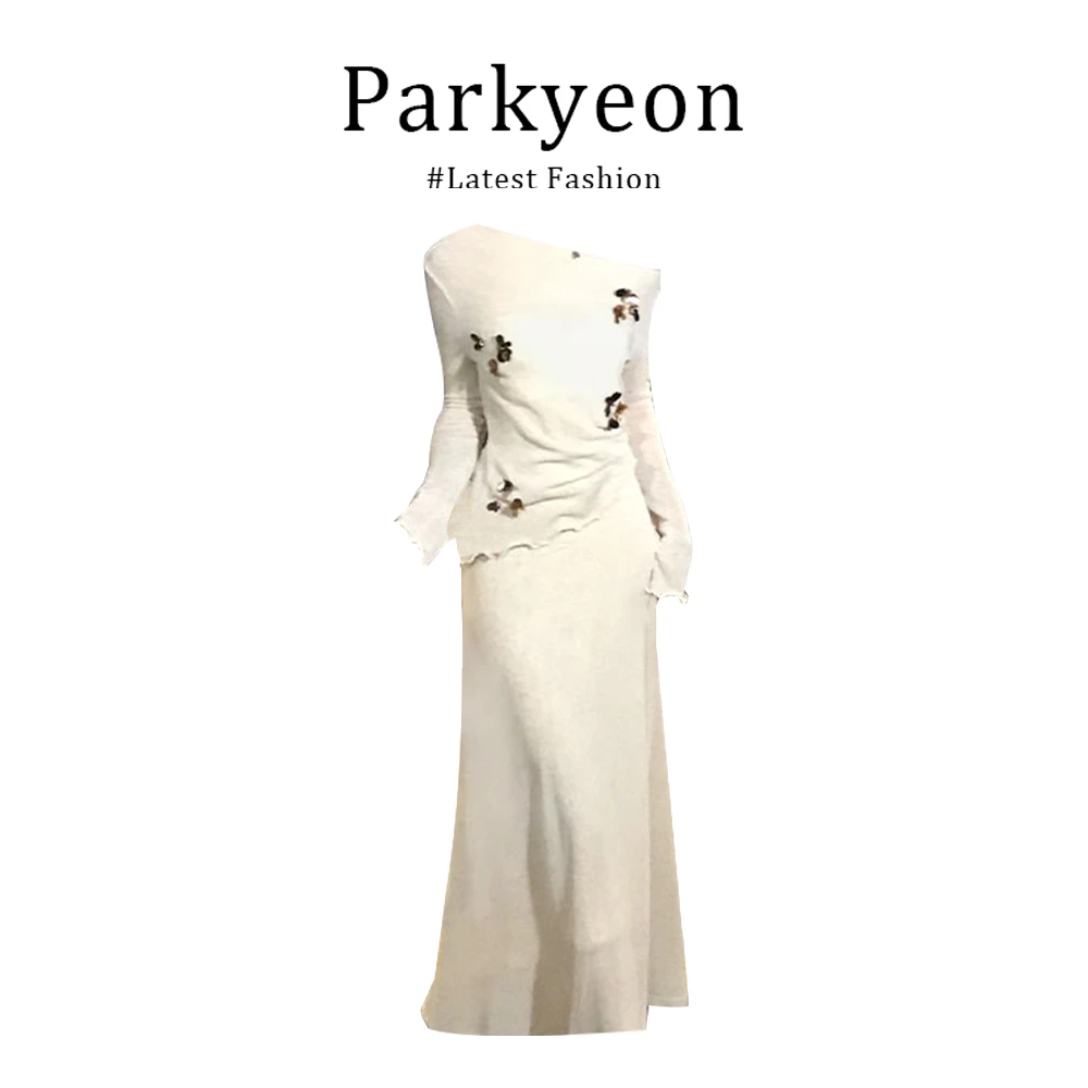 parkyeon法式轻奢风两件套女早秋独特别致绝美长袖上衣气质半身裙