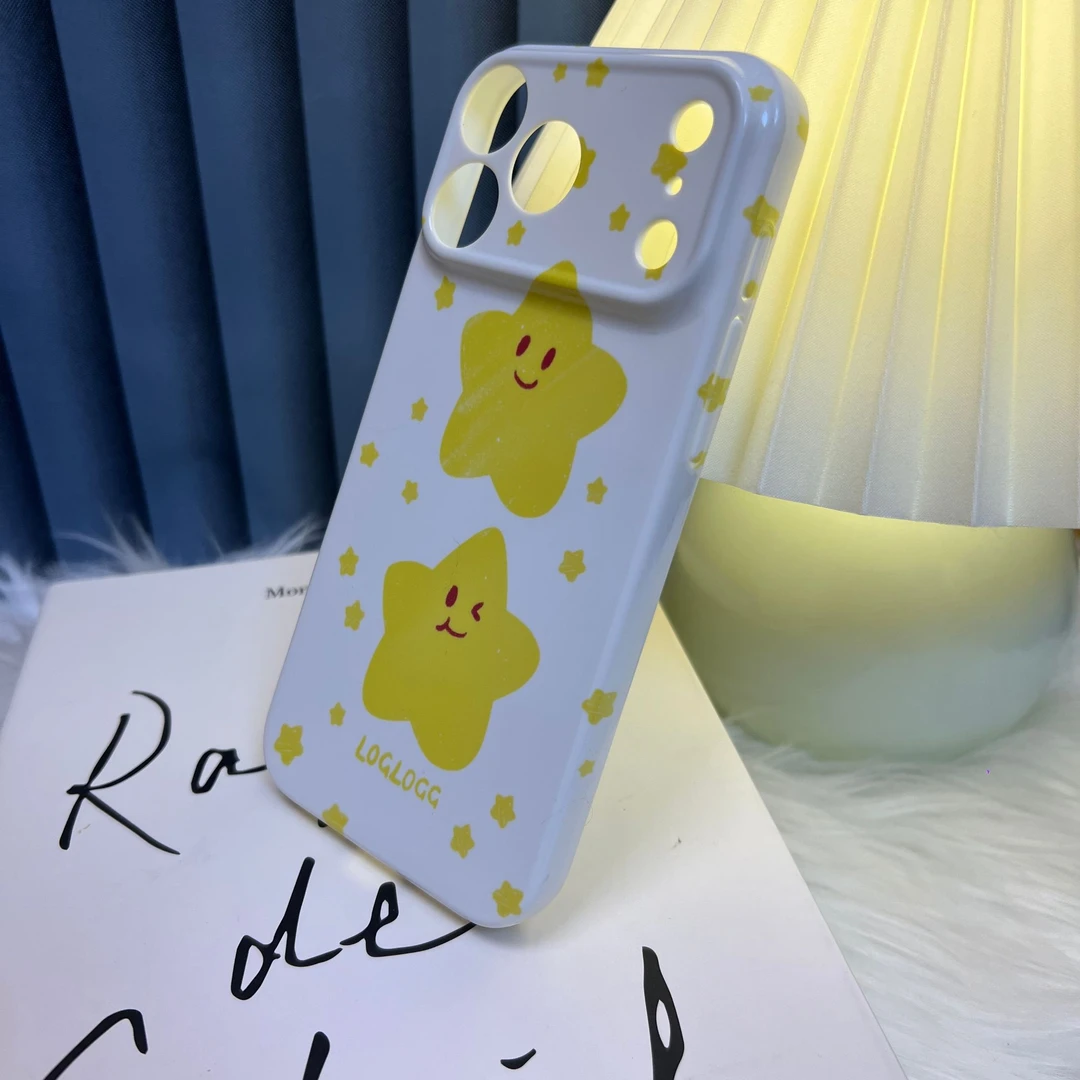 适用小米17PROmax苹果17pro手机壳华为/oppo黄色星星菲林软壳