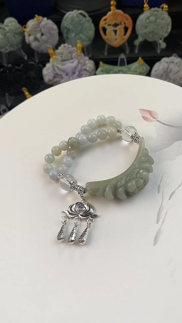 翡翠未镶嵌颈饰定制翡翠