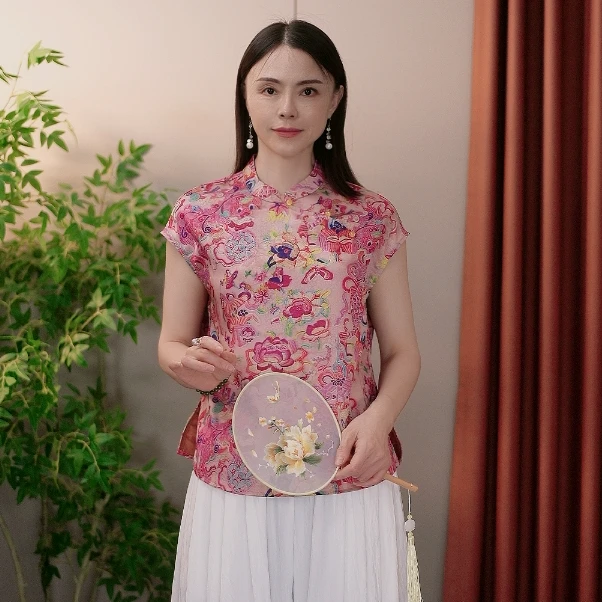 新中式国风醒狮上衣4556