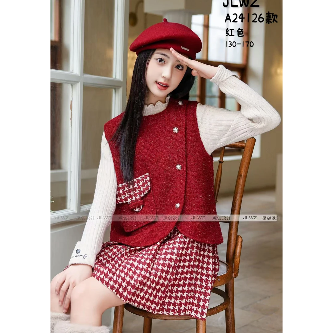 韩版女童时尚休闲三件套