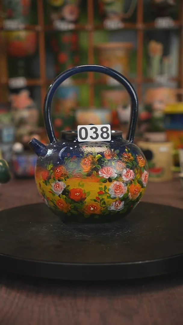 紫砂油画手绘釉下彩038