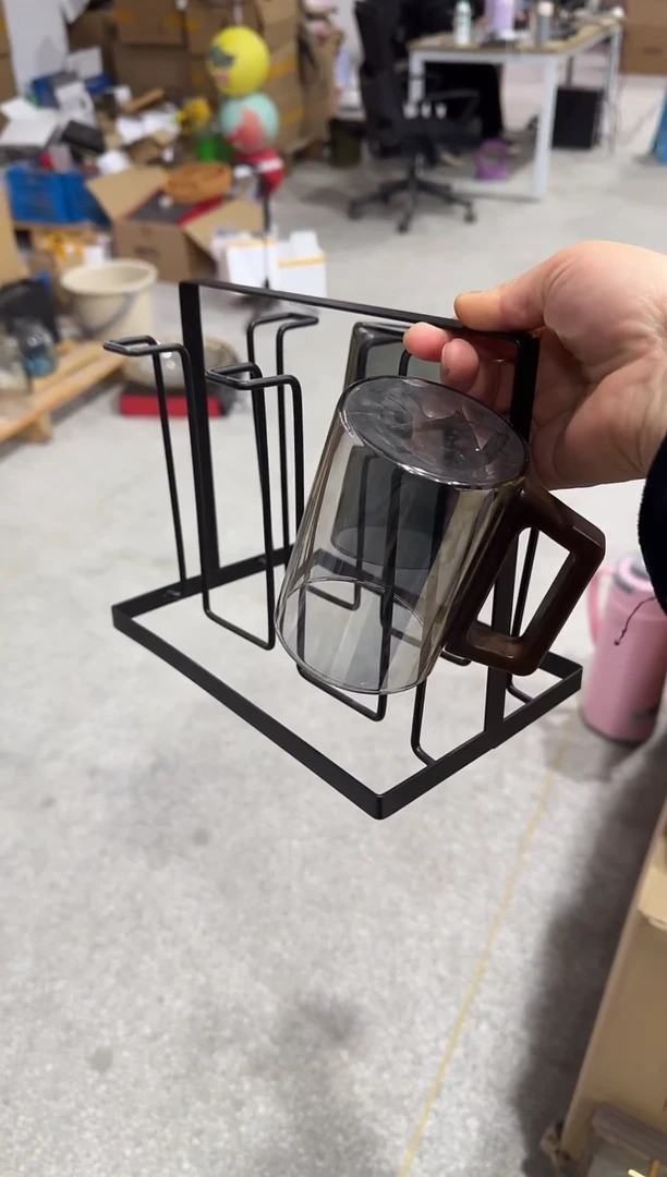 【闪购商品】玻璃无盖款青苹果直播价300毫升烟灰色*6+杯架