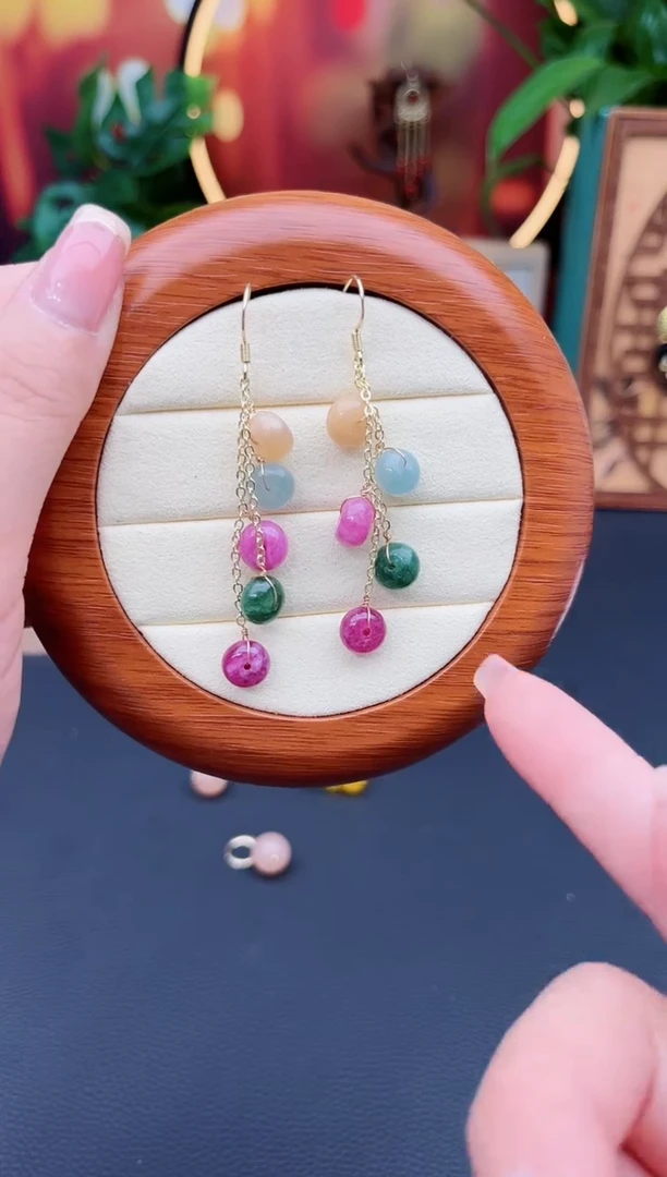 玛瑙/玉髓耳饰银S925镶嵌910