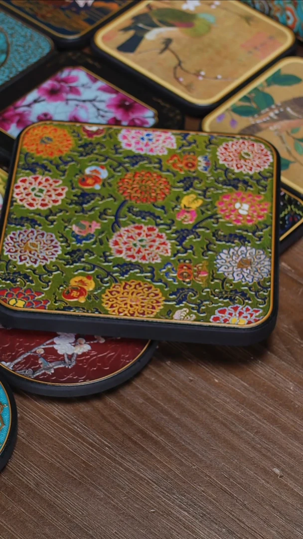 壹藏贰宝锦上添花图案大垫子一片