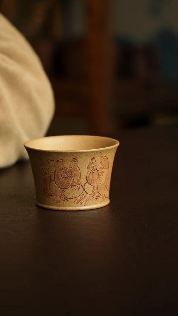 茶杯紫砂53号 童子杯 双12炸漏宜兴紫砂原矿作品