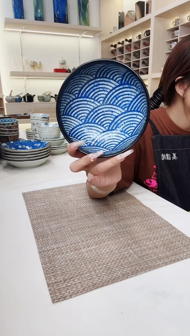 陶海波纹6.0英寸圆钵 /IS-27